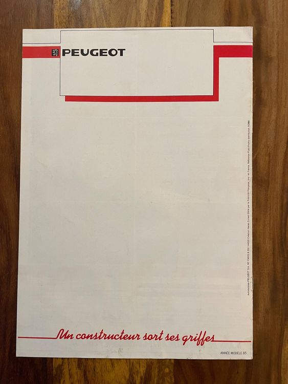 Peugeot 205 GTI Prospekt Katalog 1985 Kaufen Auf Ricardo