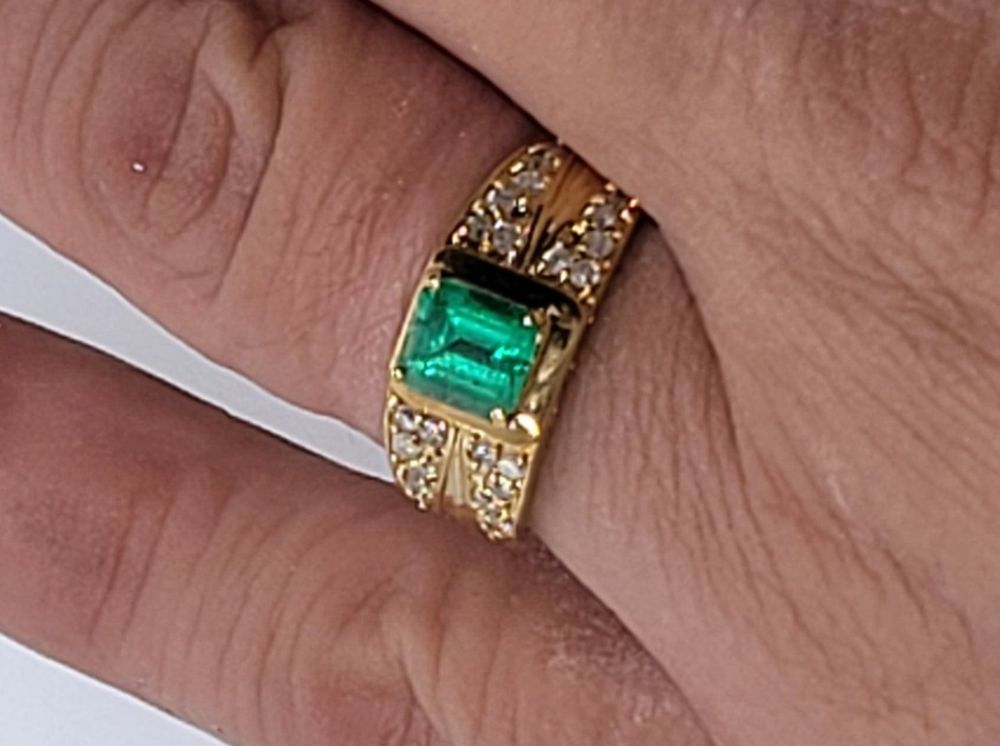 Smaragd Diamanten Ring In Karat Gold Wundersch N Kaufen Auf Ricardo