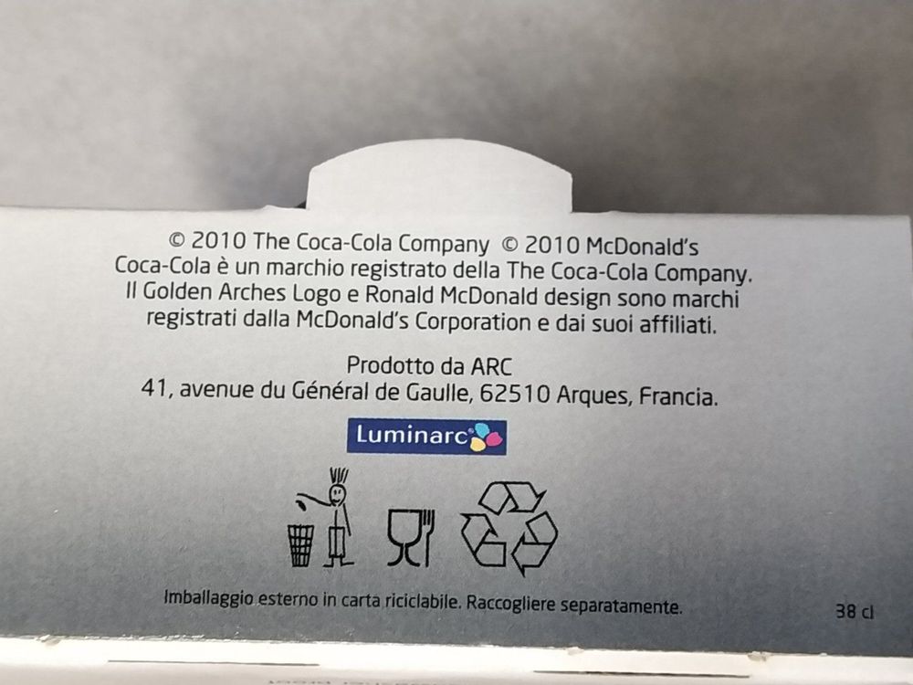 2010 McDonald s Coca Cola Glas mit Blasen 3 Gläser in Gelb Kaufen auf