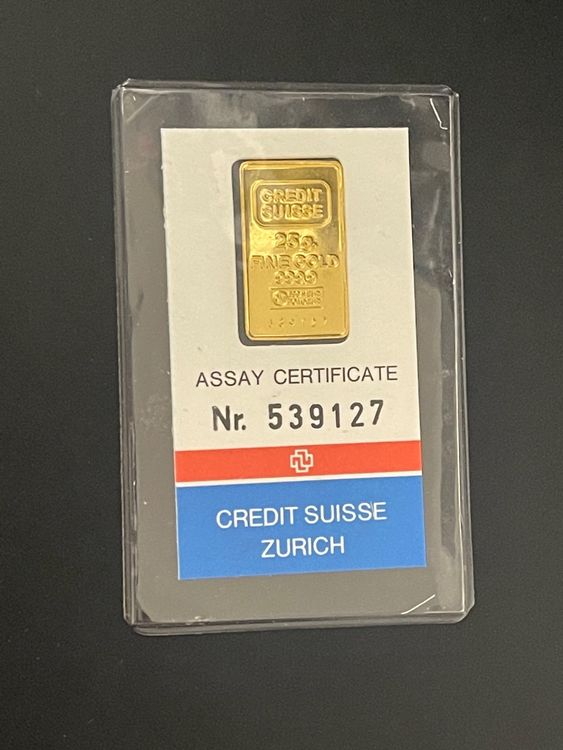 Goldbarren 2 5 G Credit Suisse Kaufen Auf Ricardo