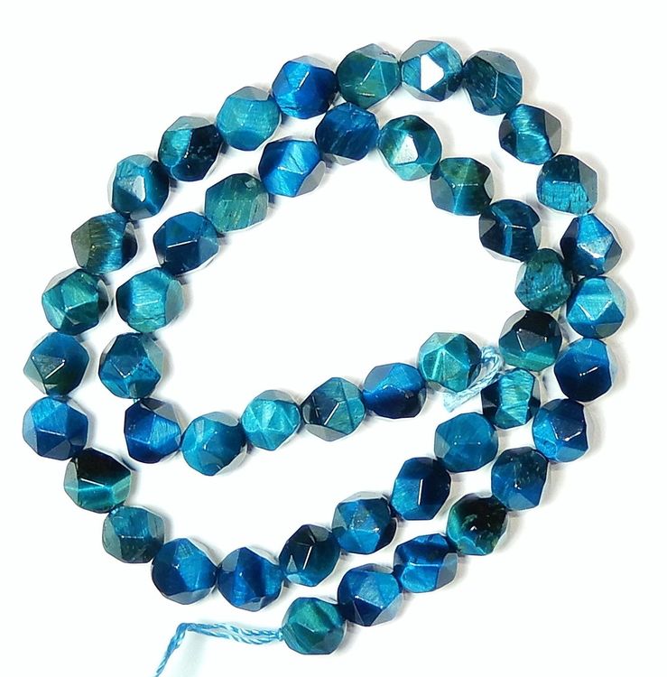 1 Strang Echte Tolle Blaue Tigeraugen Perlen 8 Mm Facettiert Kaufen