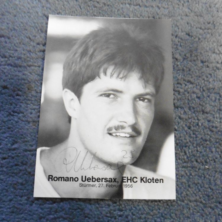 Autogramm Foto 1982 Eishockey Romano Uebersax EHC Kloten Kaufen Auf