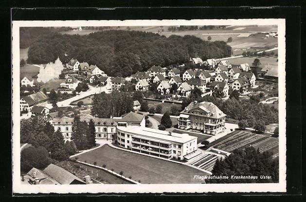 AK Uster Krankenhaus Fliegeraufnahme Kaufen Auf Ricardo