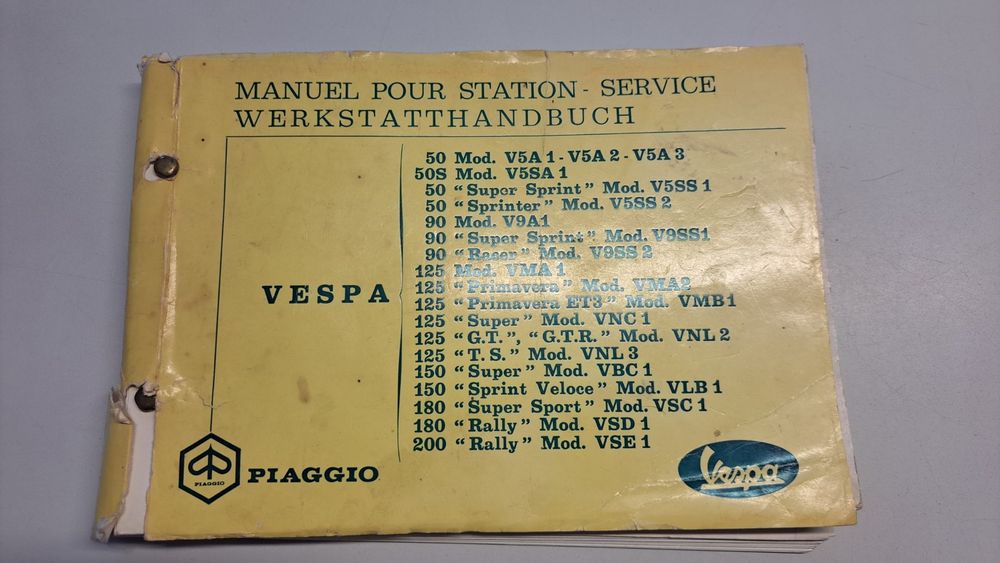 Piaggio Vespa Werkstatthandbuch Kaufen Auf Ricardo