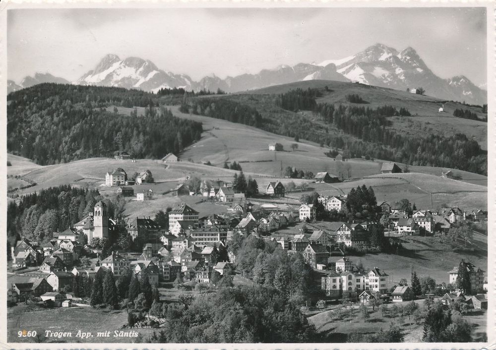 Trogen Appenzell mit Säntis gel 1954 Kaufen auf Ricardo