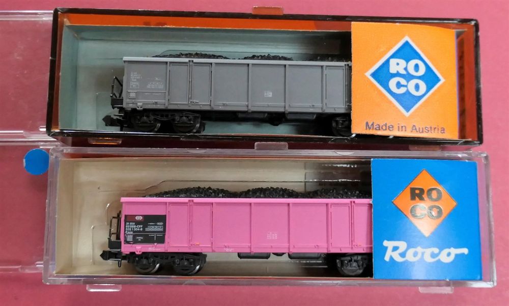 2 Roco SBB Hochbordwagen EAOS Pink Grau Kaufen Auf Ricardo