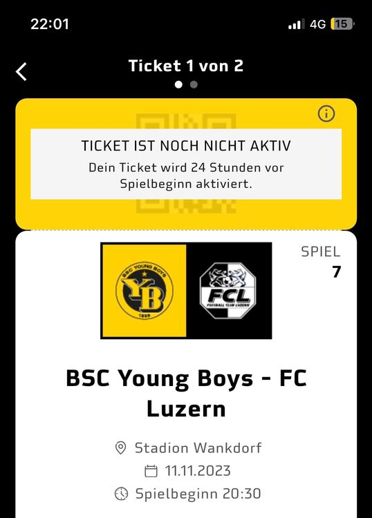 Yb Luzern Tickets Sektor D Balkon Kaufen Auf Ricardo