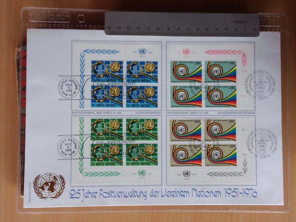 Gross Brief FDC 1976 USA Schweiz 25 Jahre Vereinte Nation Kaufen