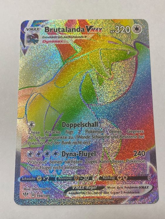 Pokemonkarte Brutalanda Vmax Rainbow 144 189 Kaufen Auf Ricardo