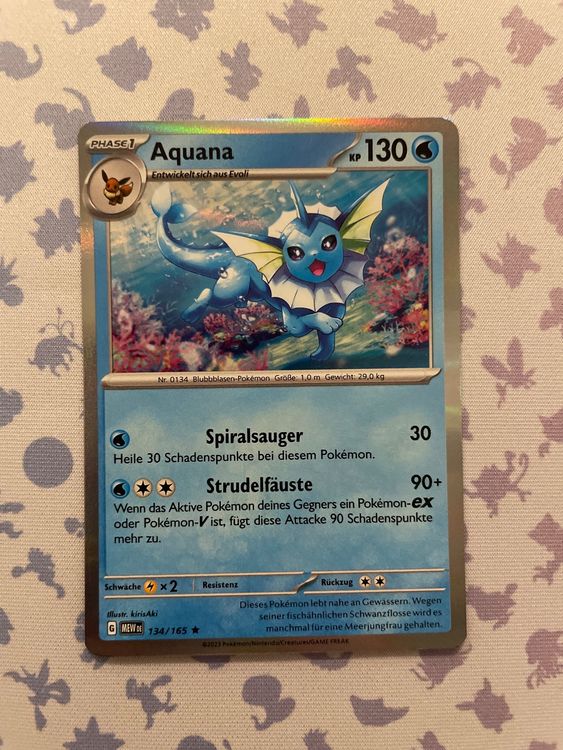 Aquana 134 165 Holo Pokemon 151 DE Kaufen Auf Ricardo