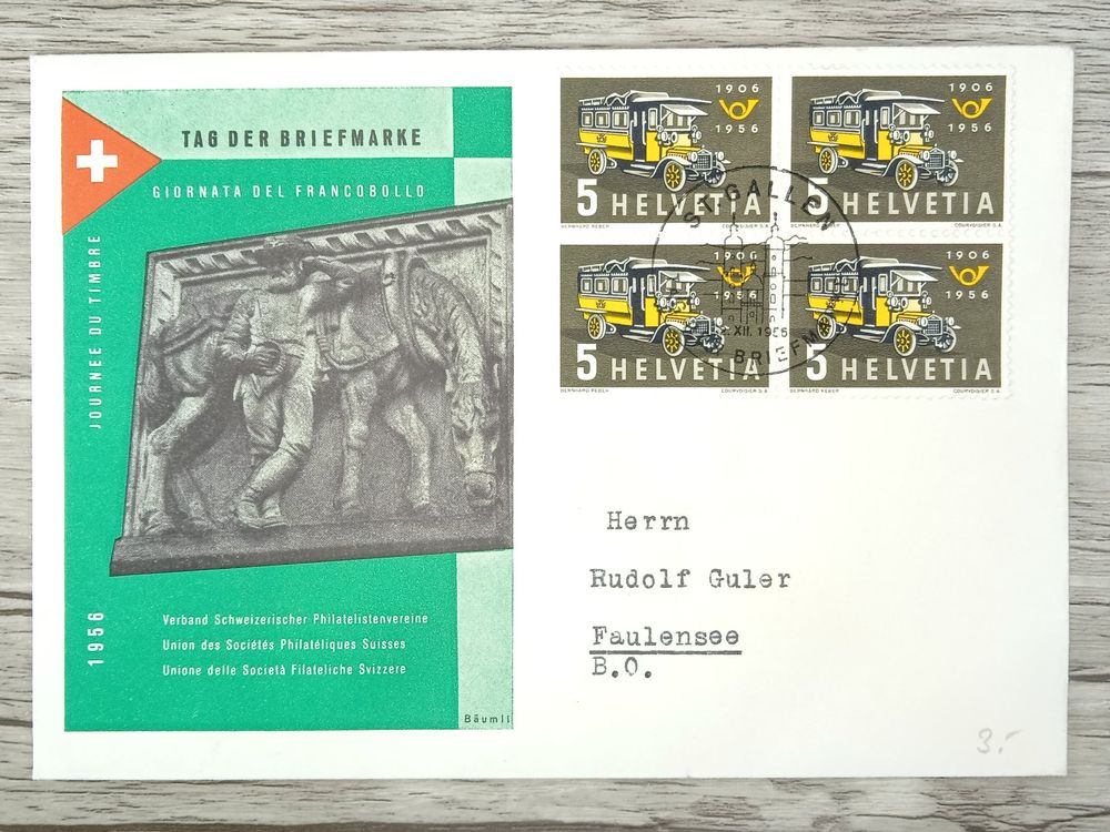 TR90 Enveloppe Timbre Suisse 1956 Kaufen Auf Ricardo