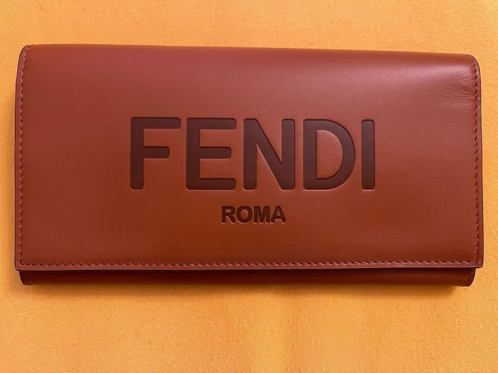 FENDI Portemonnaie mit Logoprägung Leder braun Kaufen auf Ricardo