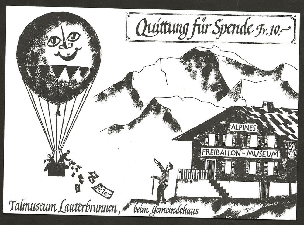 Ballon Schweiz 1992 Luftpost Lauterbrunnen Flugpost Kaufen Auf Ricardo