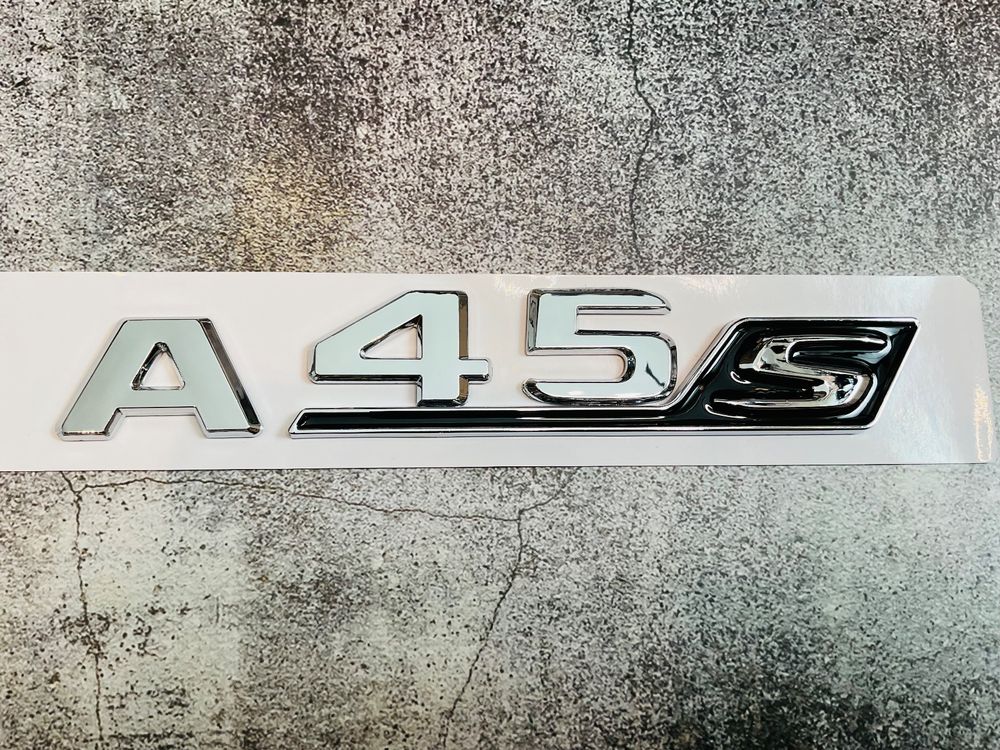 Mercedes AMG A45 S Emblem Schriftzug Logo Chrom Schwarz Kaufen Auf