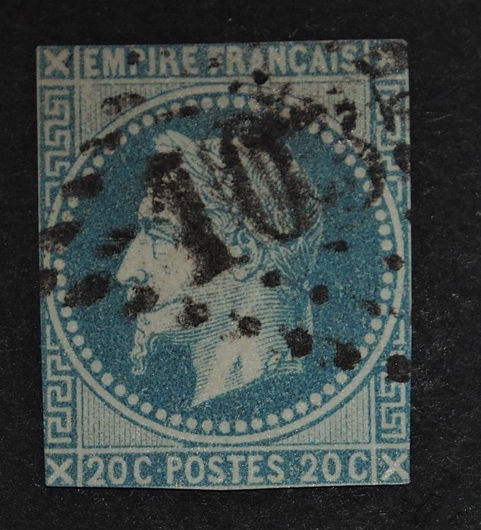 300 timbre FRANCE ancien empire Napoléon III 1863 non dent Kaufen