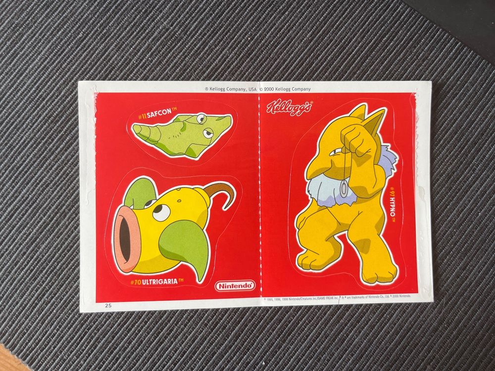 Pokemon Safcon Hypno Rot Kelloggs Nintendo Vintage 2000 Kaufen Auf