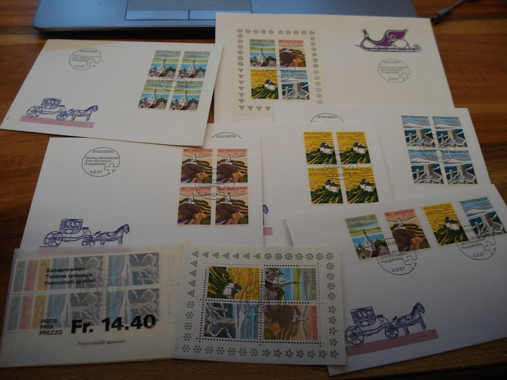 Set Tourismus 1987 FDC Satz 4erb Block Lose ET O Kaufen Auf Ricardo