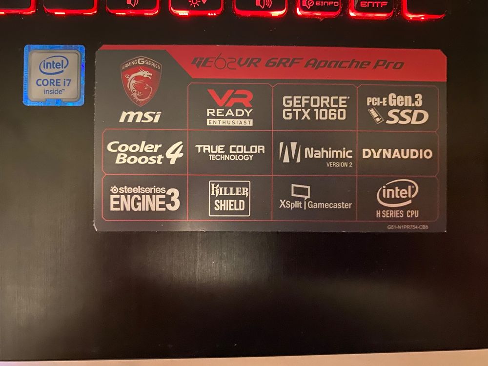 Gaming Notebook Msi Ge Vr Rf Apache Pro Kaufen Auf Ricardo