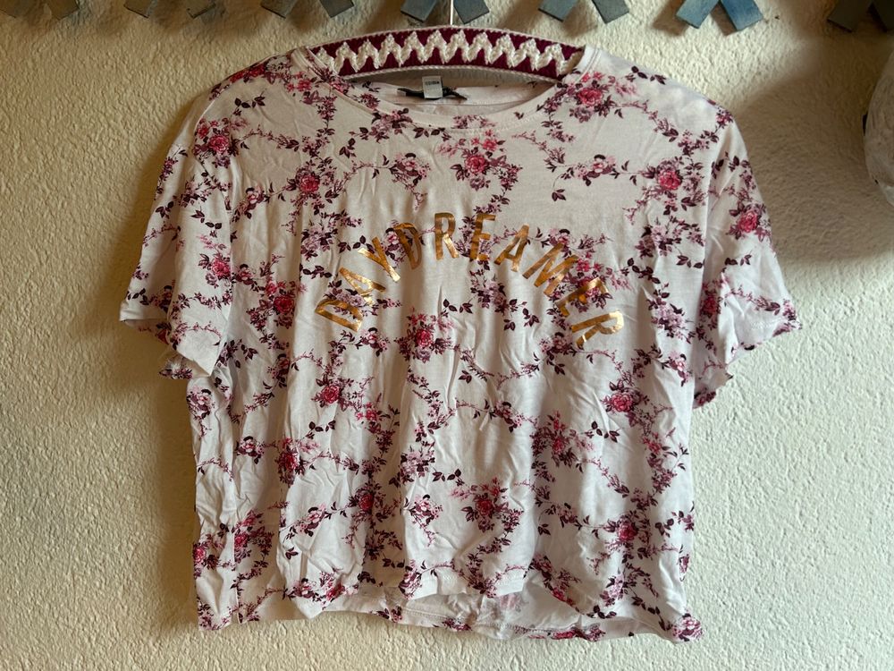 Weisses Blumen Crop Top Grösse M Kaufen auf Ricardo