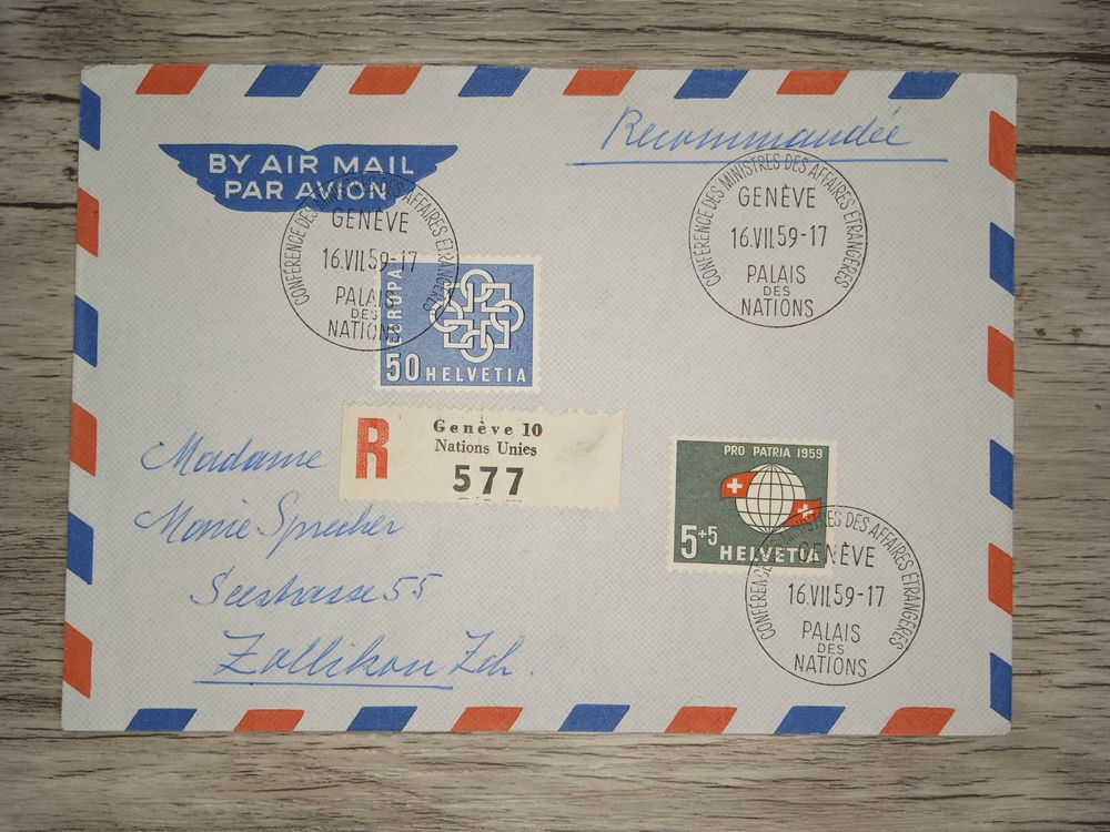 TR16 Enveloppe Timbre Suisse 1959 Kaufen Auf Ricardo