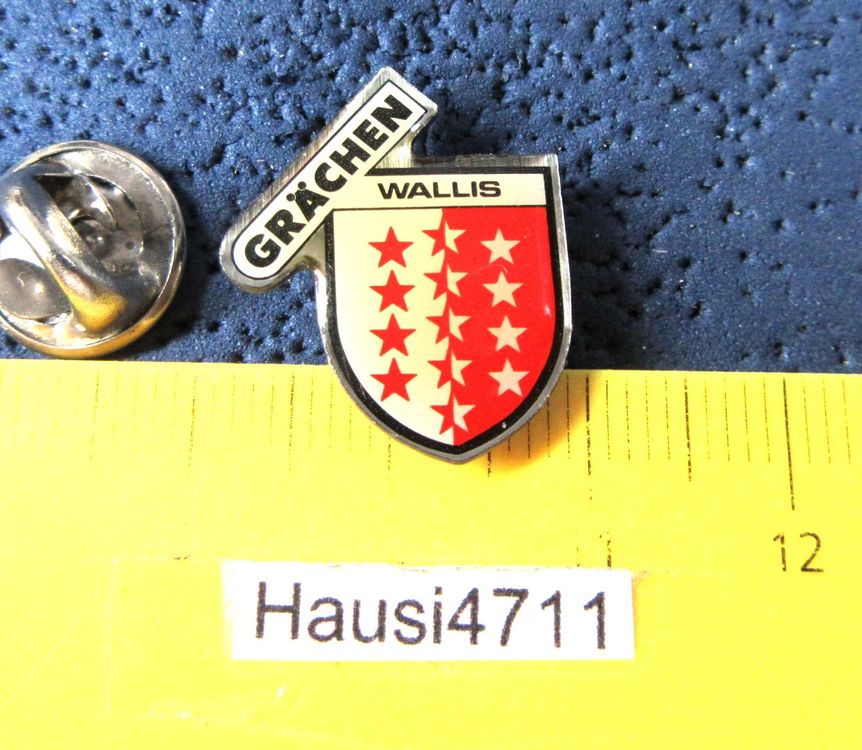 GRÄCHEN WALLIS KANTONS WAPPEN PIN GLASIERT Kaufen auf Ricardo