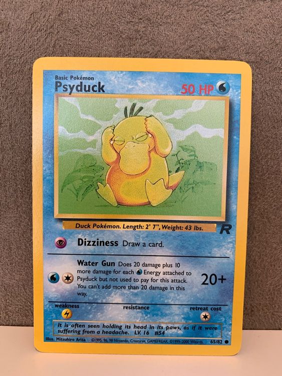 65 82 Psyduck Enton ENG Pokemon Team Rocket Kaufen Auf Ricardo