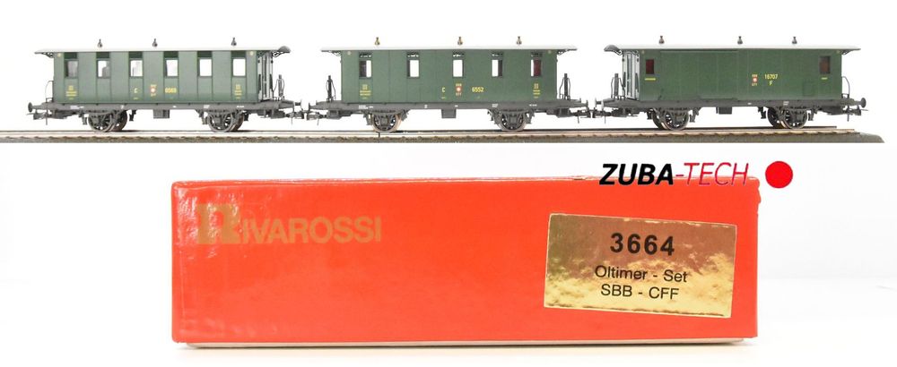 Rivarossi 3664 Oltimer Wagen Set 4 Tlg SBB H0 GS Mit OVP Kaufen Auf