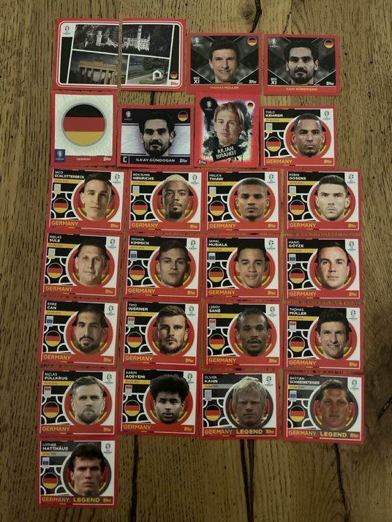 UEFA Euro 2024 Topps Sticker TEAM GER KOMPLETT GER P1 GER21 Kaufen