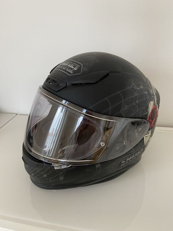 Helm Shoei Nxr Brigand Matt Black White Red Spezialvisier Kaufen