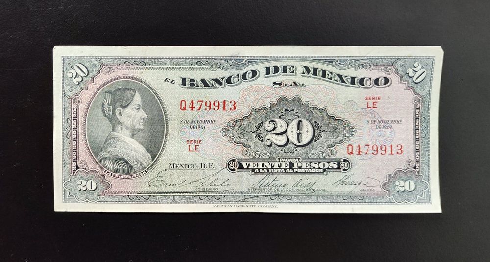 20 Pesos Mexiko Banknote 1961 Rar Kaufen Auf Ricardo