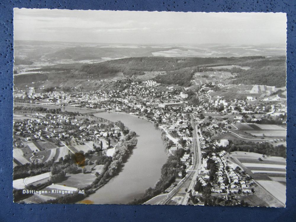 DÖTTINGEN KLINGNAU AG FLUGAUFNAHME 1968 FLECKIG ak ag Kaufen auf Ricardo