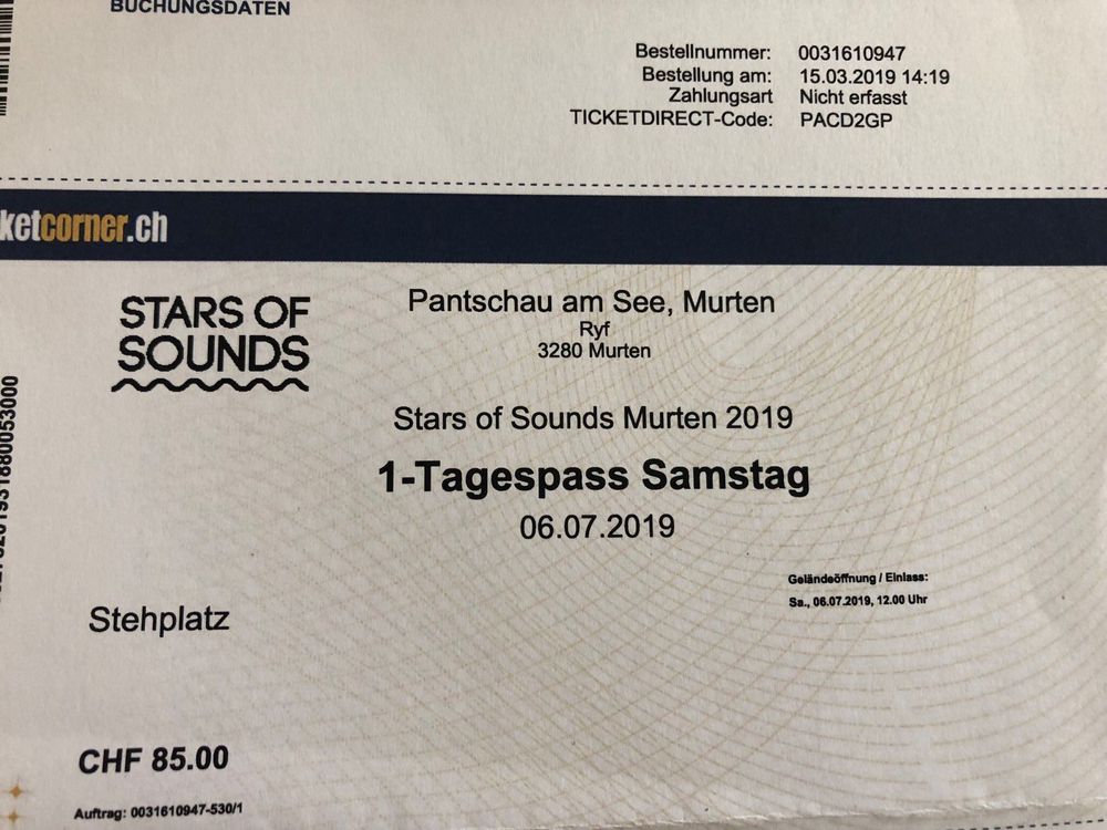 Tickets Stars Of Sounds Murten 2019 Live Kaufen Auf Ricardo