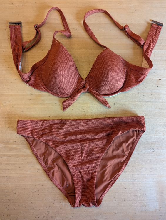 Beldona Bikini Set Oberteil B Hose Orange braun Neu gemäss