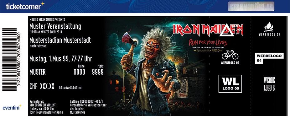 2 Stehplätze für Iron Maiden am 9 Juli in Zürich Kaufen auf Ricardo