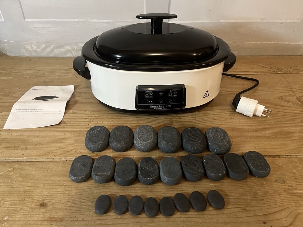 Hot Stone Massage Set Mit Digitaler Temperaturkontrolle Gebraucht In