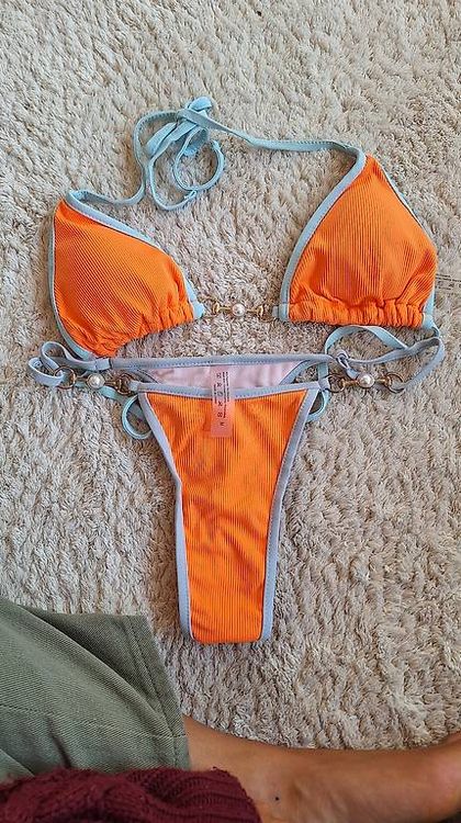 Sexy Bikini neon orange Gr M Gebraucht in Rüti ZH für CHF nur