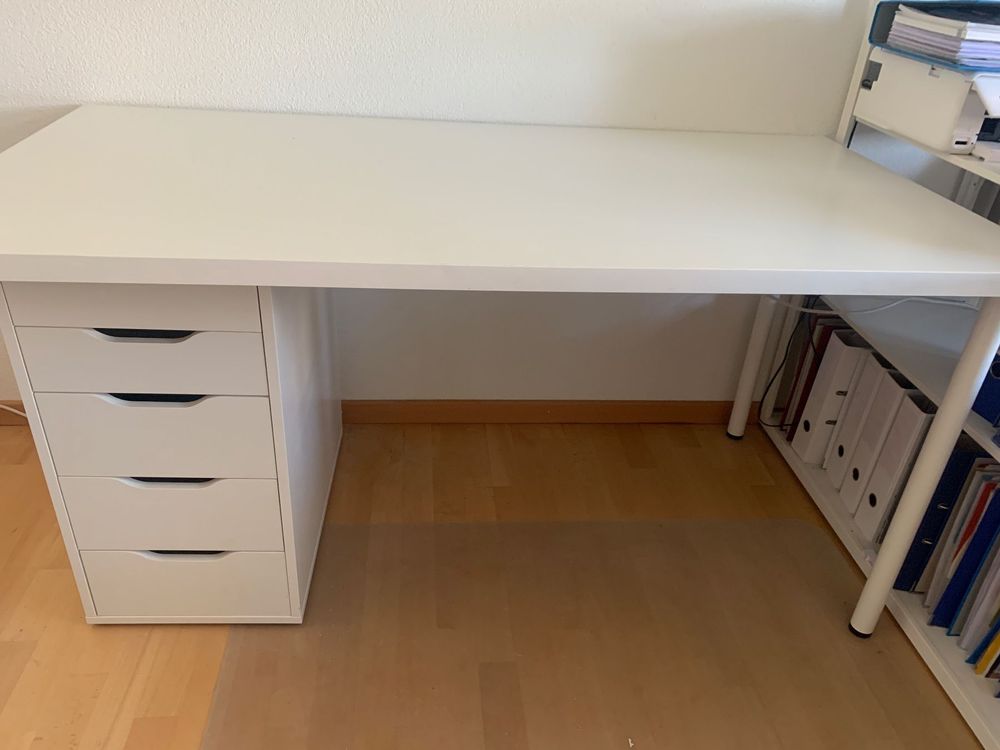 Ikea Schreibtisch Weiss Komplett Kaufen Auf Ricardo