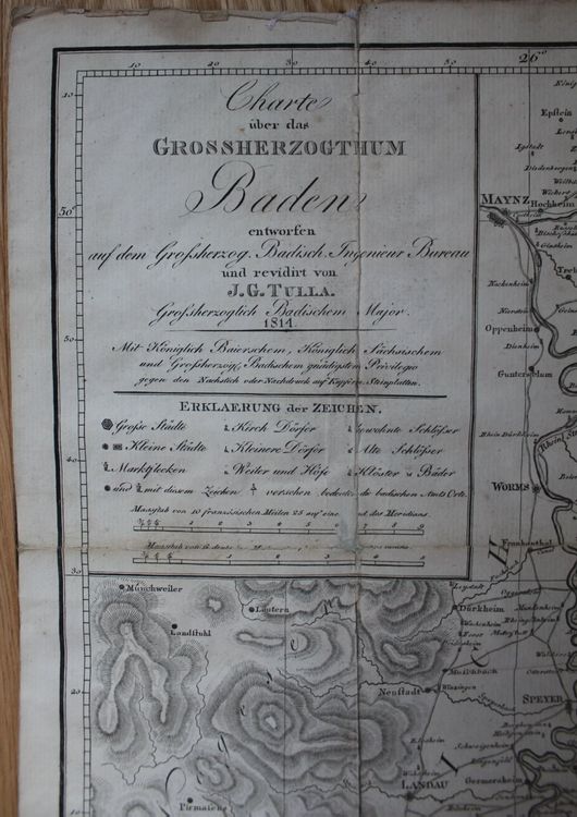 Landkarte Grossherzogtum Baden 1814 Kaufen Auf Ricardo