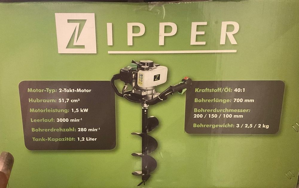 Erd Bohrer Zipper Sterreich Benzin Erdbohrer Bohrer Kaufen