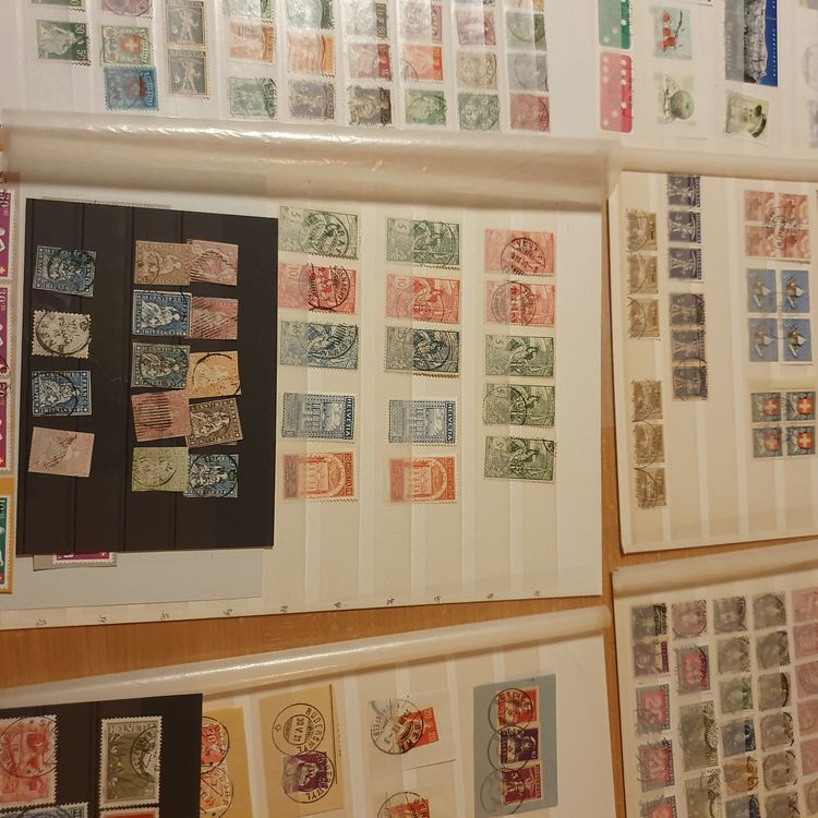 Riesige Schweizer Briefmarken Sammlung Ab Rayon Strubel Kaufen Auf