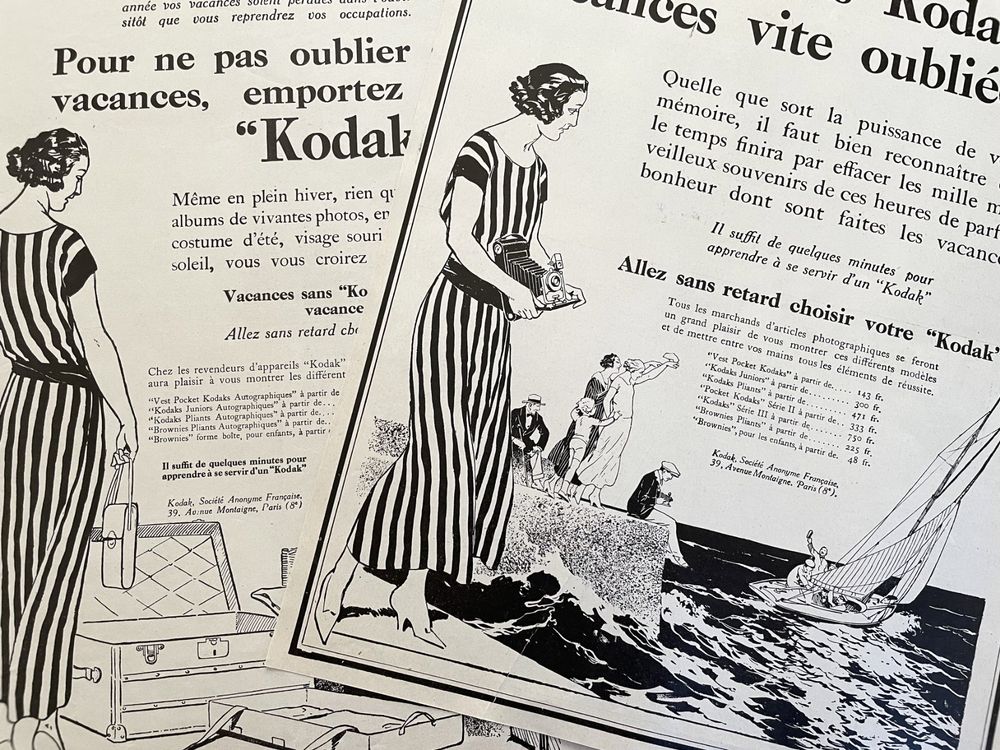 Kodak 3 alte Werbungen Anciennes publicités 1922 25 Kaufen auf