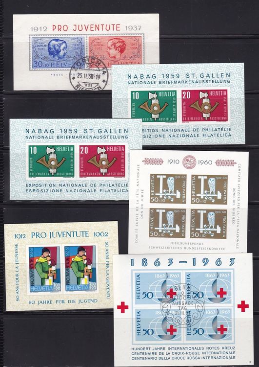 20 Stk CH Briefmarken Blocks Ab 1937 Kaufen Auf Ricardo