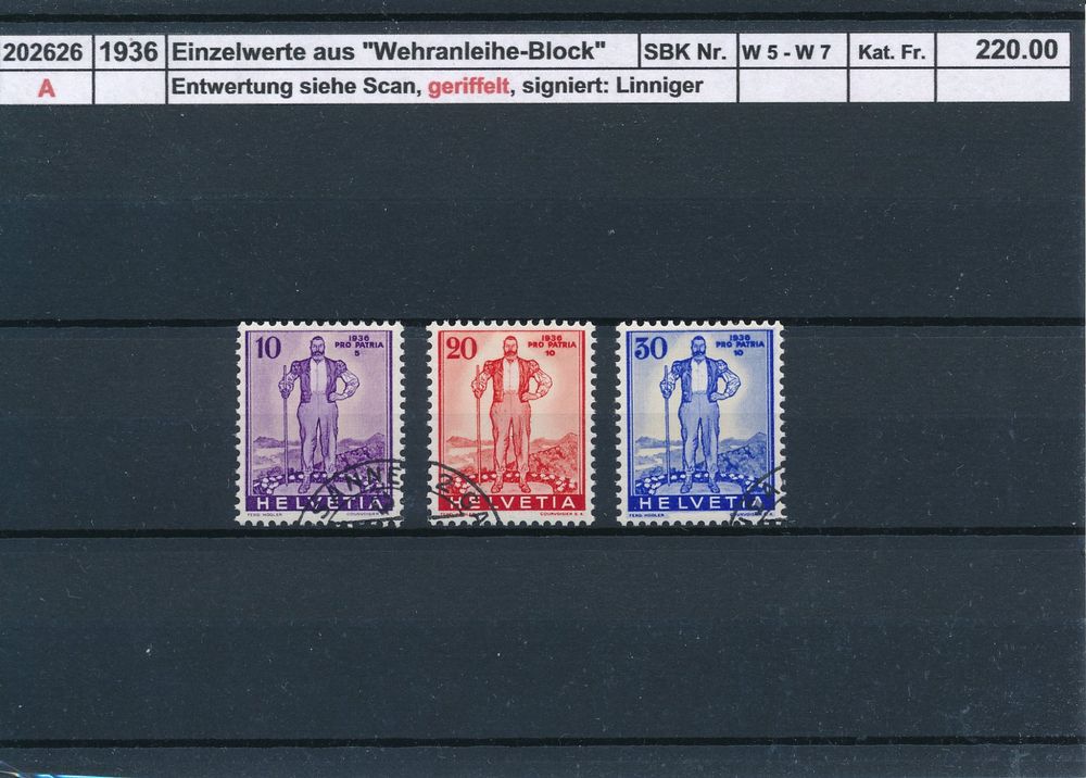 1936 Einzelwerte Aus Wehranleihe Block Geriffelt Kaufen Auf Ricardo