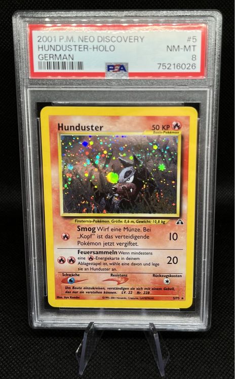 Pokemon Hunduster Neo Discovery PSA 8 Houndour Kaufen Auf Ricardo