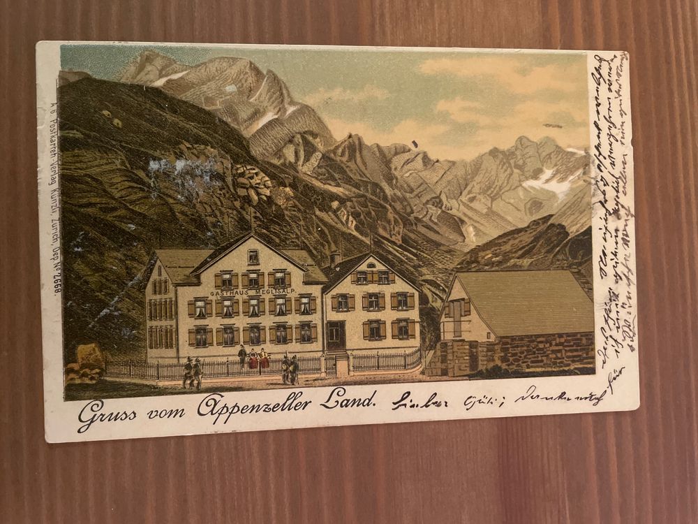 Postkarte Gruss Vom Appenzeller Land Gasthaus Meglisalp Kaufen Auf