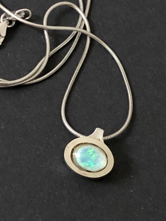 Silber Kette mit Opal Anhänger 925 Kaufen auf Ricardo