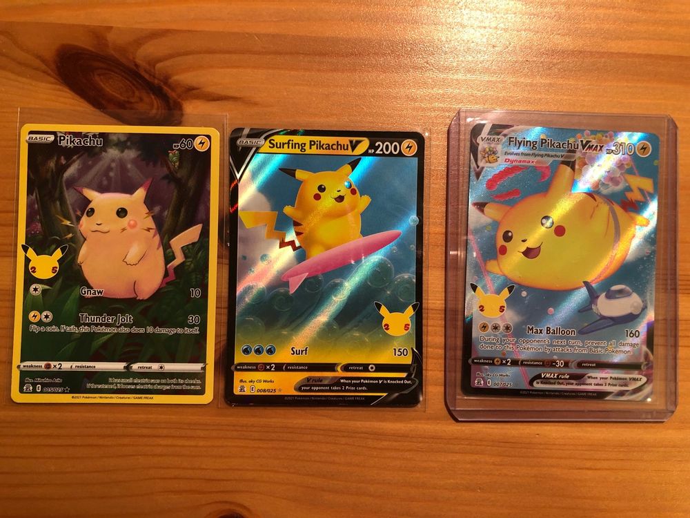 Cartes Pokémon Celebrations lot Pikachu volant surfeur etc Acheter