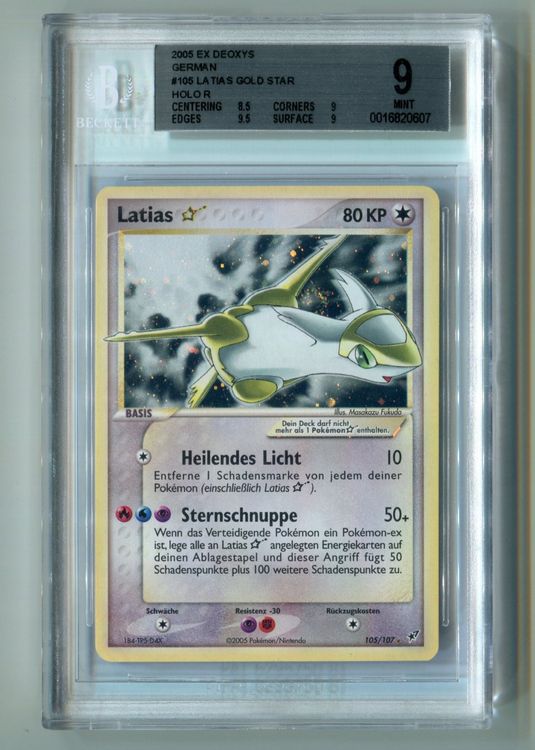 Bgs Mint Latias Gold Star Ex Deoxys Deutsch Kaufen Auf Ricardo