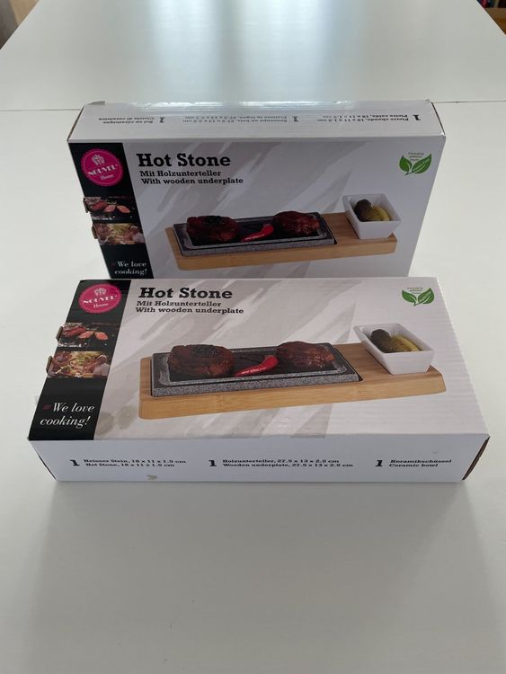 X Hot Stone Set Von Nouvel Neuwertig Mit Bambusplatte Neu Und