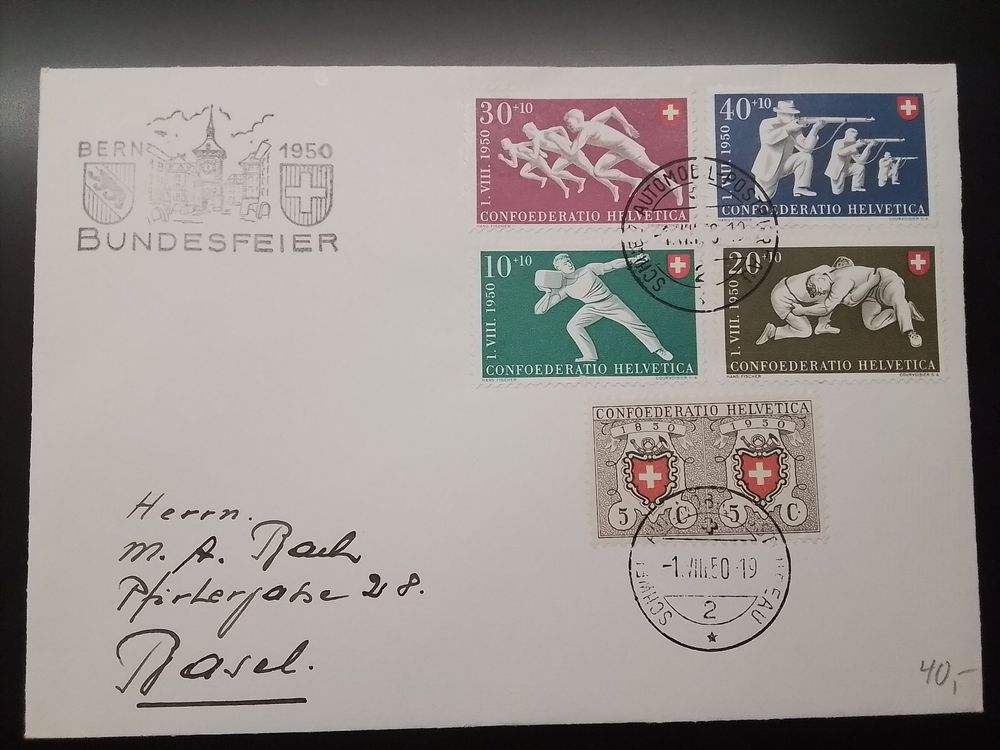 Pro Patria 1950 Satzbrief KW 130 Kaufen Auf Ricardo